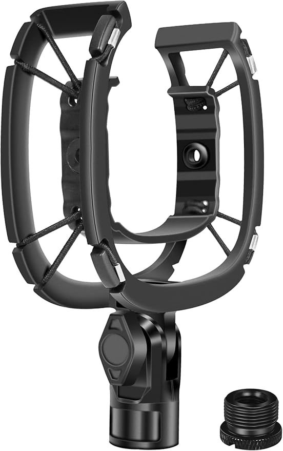 Wave Shock Mount, [Custom Built for Wave Mic] Anti-Vibration Suspension Shock Mount Holder Clip Compatible with Elgato Wave:1 and Wave:3 Microphones
