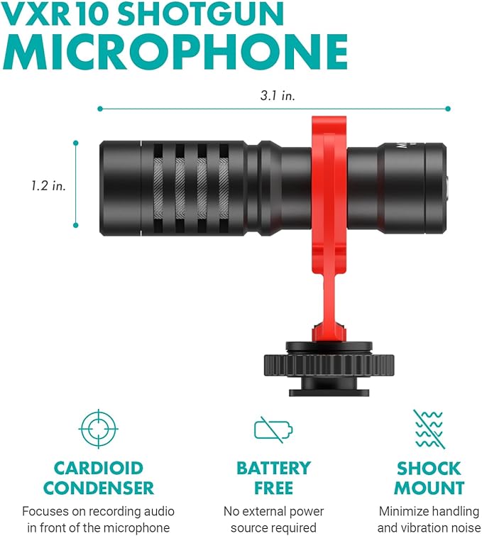 Movo iFilmer-PRO Smartphone Video Rig Kit – Stabilizer Cage with Dual Grips and VXR10 Shotgun Microphone for iPhone/Android