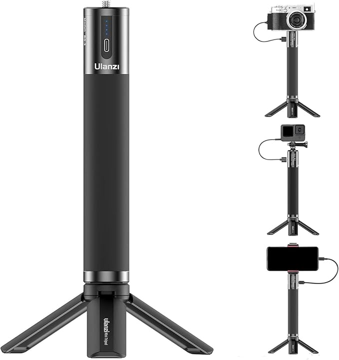 ULANZI Battery Handle Grip, BG-3 10000mAh Grip Portable Charger Tripod Monopod - 12+ Age Recommendation - for DSLR Action Camera Smartphone Vlogging Time-Lapse Shooting Live Streaming Filmmaking