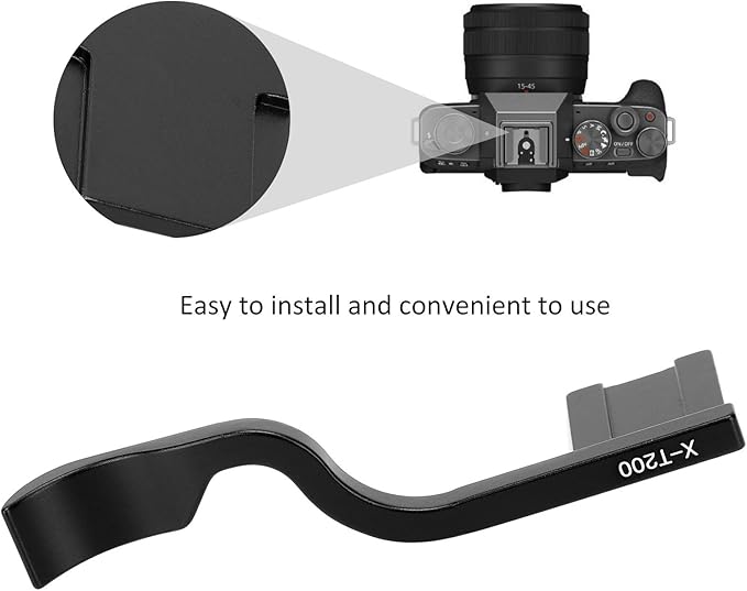 Thumb Up Grip,Aluminium Alloy Portable Handheld Thumb Buckle Rest Camera Cold Shoe Hand Grip,for Fujifilm XT200 Camera