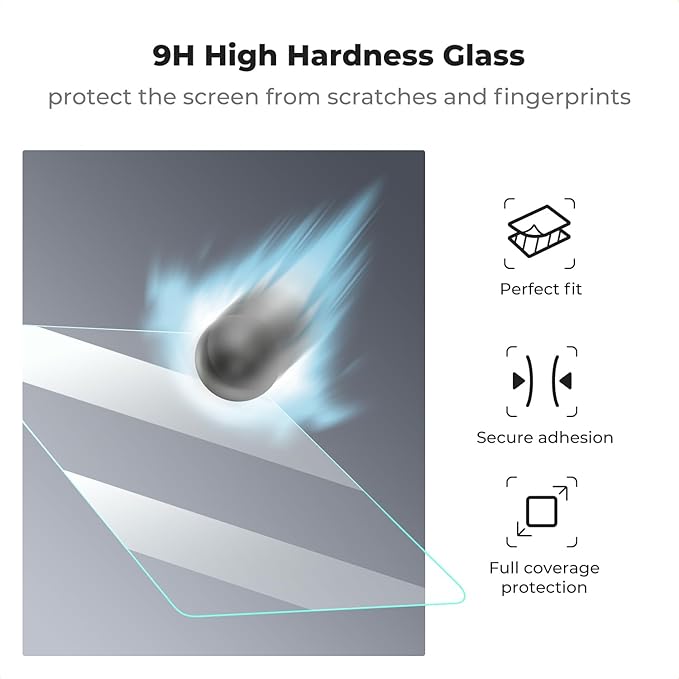 K&F CONCEPT 3 Pack Camera Screen Protector Kit Compatible with Canon R50 R8, 0.3mm 9H Hardness Tempered Glass Cover Anti-Scratch Bubble-Free & Hot Shoe Cover