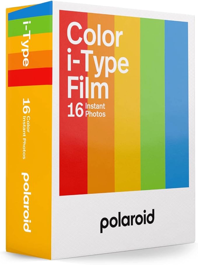 Polaroid Color Instant Film for i-Type - Double Pack (16 Sheets) + Black Album for Polaroid Film
