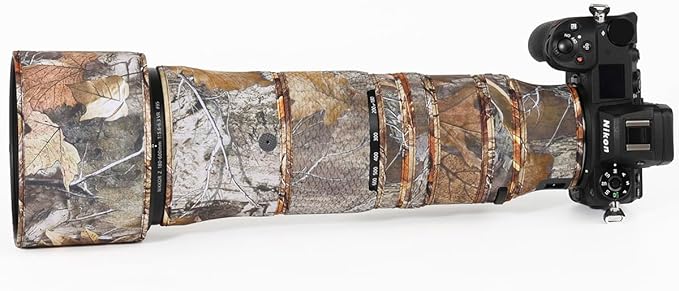 CHASING BIRDS Lens Camouflage Waterproof Coat for Nikon Z 180-600mm f/5.6-6.3 VR Rainproof Lens Protective Cover Version IV (Forest Camouflage, with 2.0X TC)