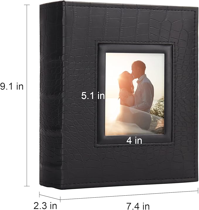 Vienrose Photo Album for 200 4x6 Photos Leather Cover Extra Large Capacity Picture Book for Wedding Baby Vacation