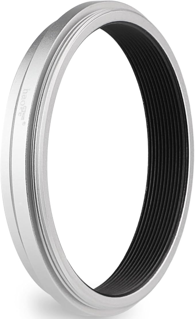 Haoge Lens Filter Adapter Ring for Fujifilm X100VI Fuji FinePix X100V Camera fit 49mm UV CPL ND Filter Lens Cap Replace Fujifilm AR-X100 Silver