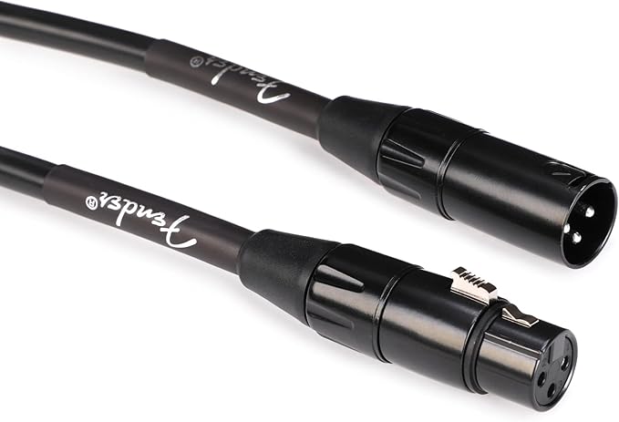 Fender Professional Series Microphone Cable, Guitar Cable, Guitar Accessories, XLR, Black, 15ft