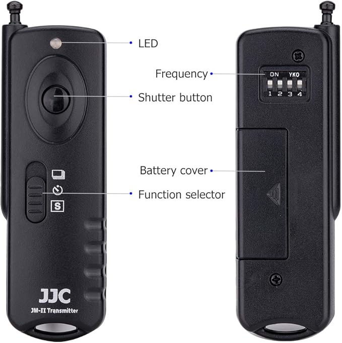 JJC Wireless Remote Shutter Release & 2-Pack Soft Shutter Release Button for Fujifilm X100VI X100V X100F X100T X-T30 II XT30II X-T30 XT30 X-T20 XT20 X-T4 XT4 X-T3 XT3 X-T2 XT2 X-E3 XE3 Cameras & More