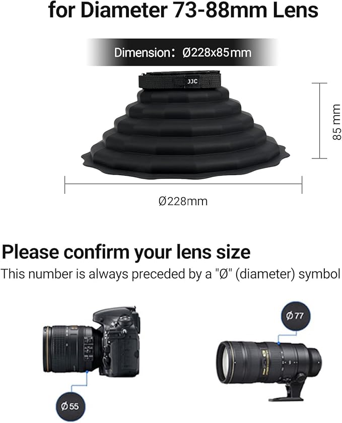 [Upgraded] Silicone Lens Hood,Anti Reflective Camera Lens Hood for Diameter 73-88mm Lens,Foldable Reversible Lens Shade for Canon EF 17-40 18-200 EF-S 10-22 Nikon AF-S 10-24 16-35 17-55 and More Lens