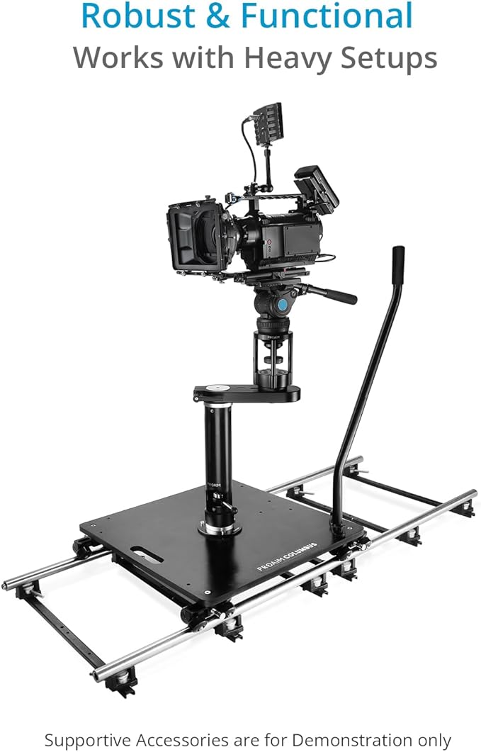 PROAIM Camera Offset Euro/Elemac Adapter Bracket with Integrated Ratchet Knob for Film Dollies & Cine-Style Bazookas. Payload up to 100kg/200lb (EE-281-00)