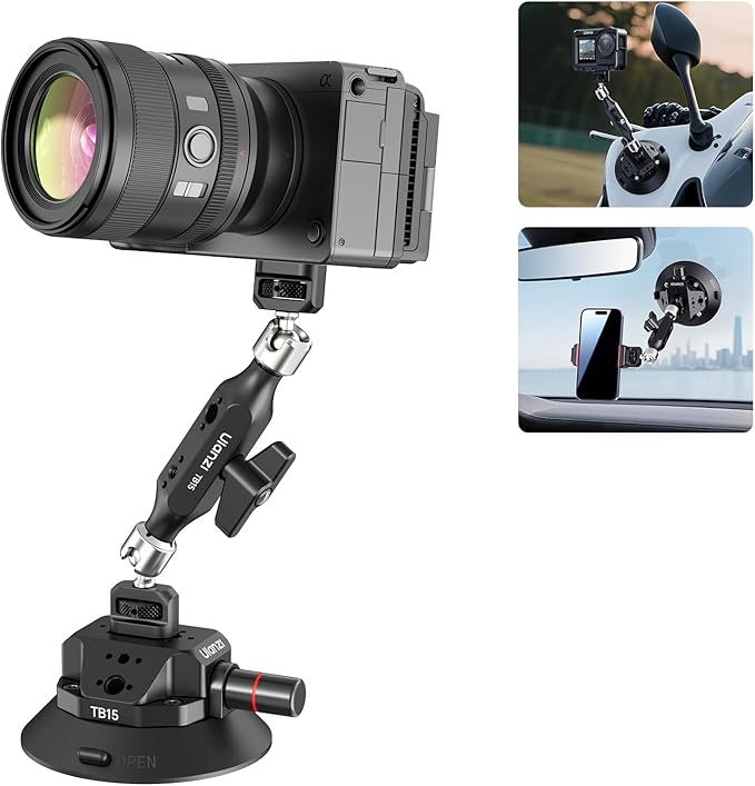 ULANZI HD02 Magic Arm Super Clamp Kit and TB15 Suction Cup Camera Mount