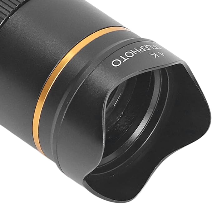 Cyrank Cell Phone Camera Lens Kit, Universal 32x Telephoto Lens, Portable 32X Mobile Phone Zoom Lens Clip On Double Adjustment HD Mobile Phone Telescope Len for Most Smartphone (Black)