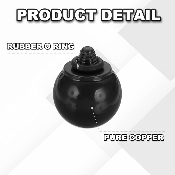 PATIKIL Camera Shutter Button, 10mm Ball Shape Shutter Release Button Pure Copper Camera Buttons for Fujifilm XT5 XT30 XT20 XT4 XE2 XE4, Black