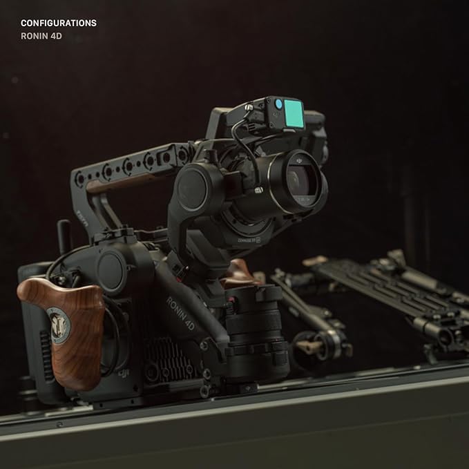 Tilta Advanced Side Wooden Handle | Black Walnut Wood & Aluminum Alloy Build | Quick Release Button TA-AWH8-R-B (VIII - NATO Rail - Right) (Ronin 4D - Type IX)