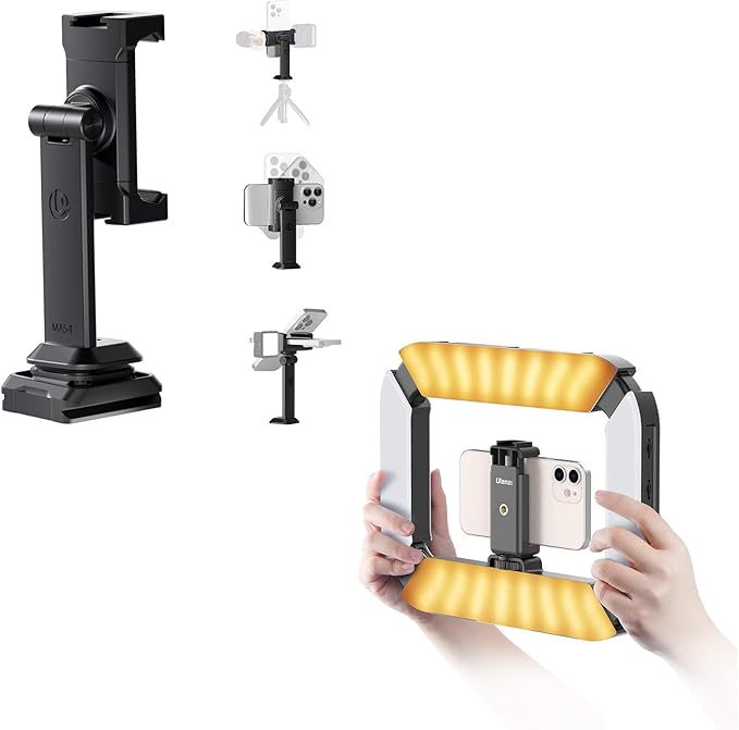 ULANZI MA54 Phone Holder Mount Video Rig with Light