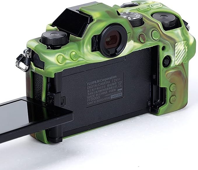 Professional Secure Silicone Camera Cases Bag Housing Rubber Body Skin for Fujifilm X-S10 Mirrorless Camera Fuji XS10 Protective Case (Camouflage)