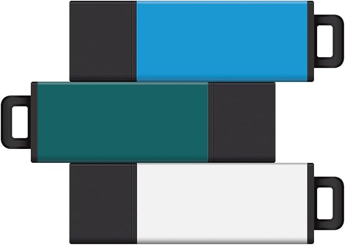 Centon DataStick Pro2 USB 2.0 Flash Drive 8GB x 3, Yellow, Blue, Green (S1-U2T04-8G-3)