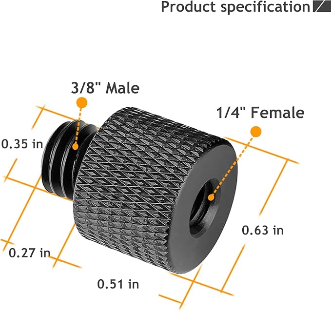 1/4 to 3/8 Camera Screw Adapter 1/4" Male to 3/8" Female and 3/8" Male to 1/4" Tripod Screw Adapter with Personalised Silicone Ring for Camera Monitor, Tripod, Mic Stand Mount 4 Pcs