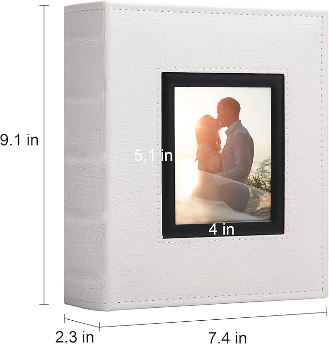 Vienrose Photo Album for 200 4x6 Photos Leather Cover Extra Large Capacity Picture Book for Wedding Baby Vacation