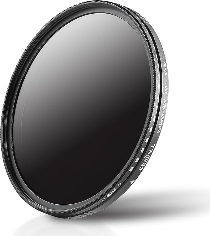 GREEN.L 43mm Variable ND Filter, Ultra Slim ND2 to ND400 (1-9 Stops) Adjustable Neutral Density Filter for Camera Lens