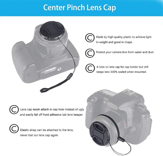55mm Lens Hood Set Compatible with Nikon D3400 D3500 D5500 D5600 D7500 DSLR Camera with AF-P DX 18-55mm f/3.5-5.6G VR Lens, Collapsible Rubber Hood + Reversible Tulip Flower Hood + Lens Cap