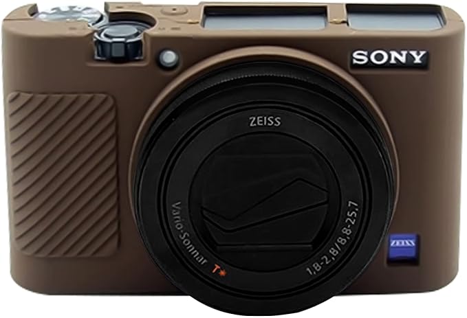 Easy Hood RX100 VII Case,Soft Silicone Protective Cover Protector Skin for Sony DSC-RX100 III RX100 V RX100 IV RX100 VII Digital Camera (Coffee)