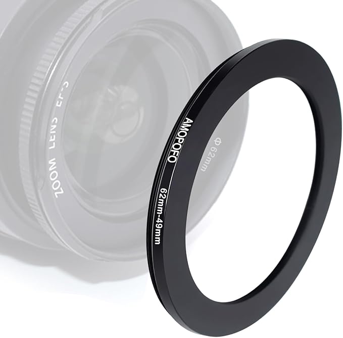 62mm to 49mm Camera Filter Ring /62mm to 49mm Step-Down Ring Filter Adapter for 49mm UV,ND,CPL,Metal Step-Down Ring
