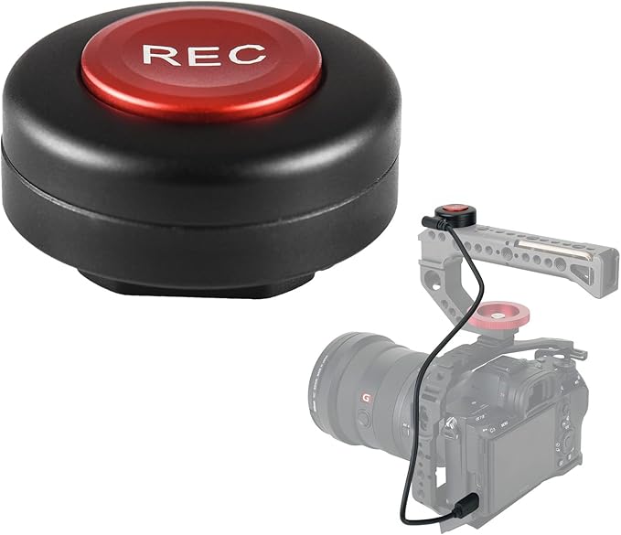 Camnoon Camera Record Button Video Control Button Cold Shoe Mount with 2 Control Cables Replacement for Sony A9 II/A9/A7R V/A7R IV/A7 IV/ A7R III/ A7S III/A6600/A6500/A6400/RX100 III/ RX100 IV/ZV-1