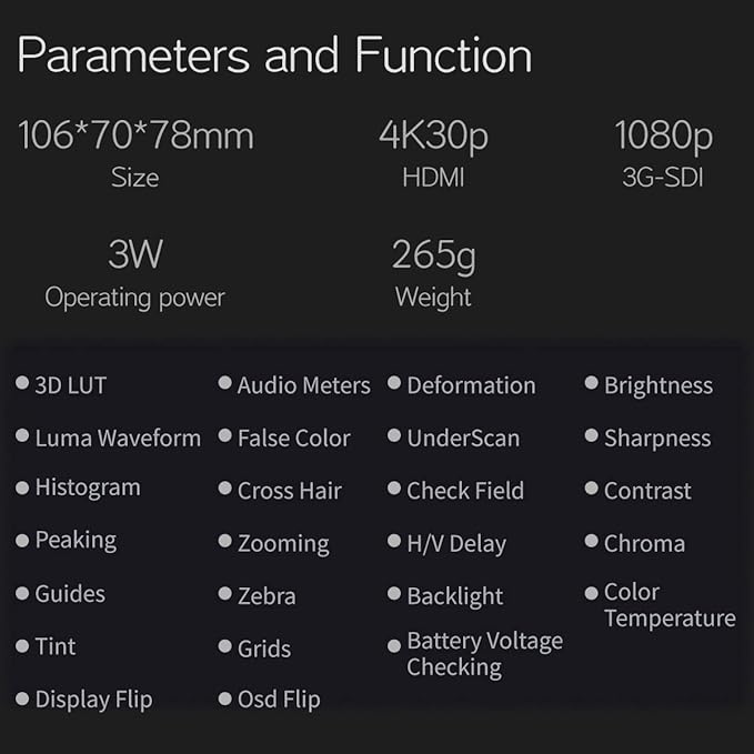 Portkeys LEYE SDI Electronic Viewfinder 2.4 Inch LCD Monitor with Battery Plate [Adjustable Diopter +8D~-3D]