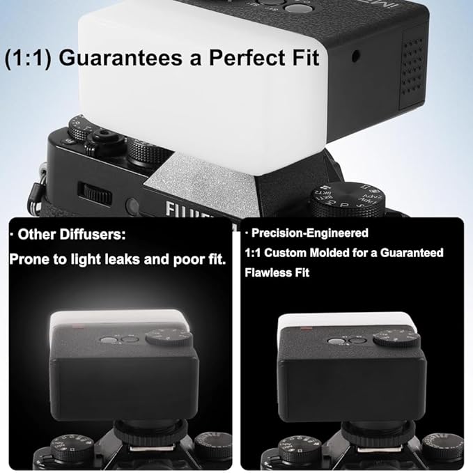 INVINEEX 3-Pack Flash Diffuser Kit for Godox IM20 Only - Soft Light Modifier with White/Yellow/Blue Diffuser (Compatible with Godox IM20 Flash Only)