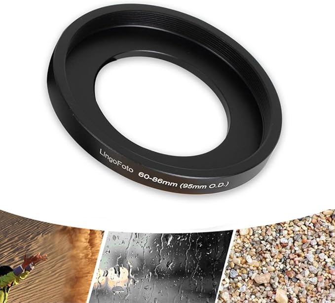 Lens Matte Box Adapter 60-86mm Step up Ring for 60mm Camera Lens to 95mm OD Matte Box Lens Mount (60-86/95mm)