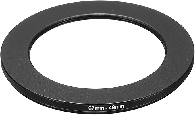 PATIKIL 67mm-49mm Metal Step Down Ring, Camera Lens Filter Adapter Ring Aluminum Filter Adapter Ring for Camera Lenses Hood, Black