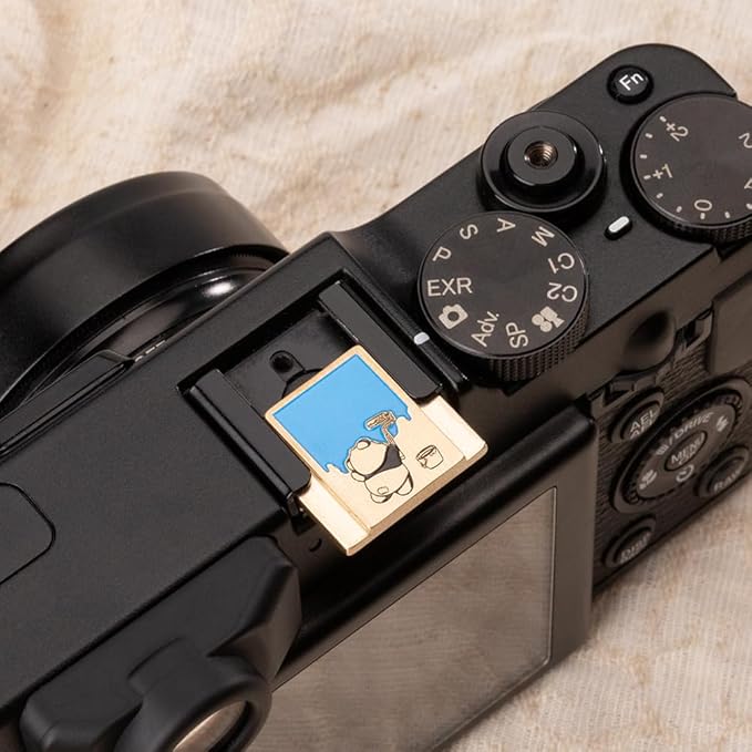 Camera Metal hot Shoe Protective Cover Suitable for Fuji X100VI X100V X-T4 X-T3 X-E4 X-T50 X-T30 for Nikon z30/z50/d810/d610 (Copper Alloy-Hot Shoe Cover)