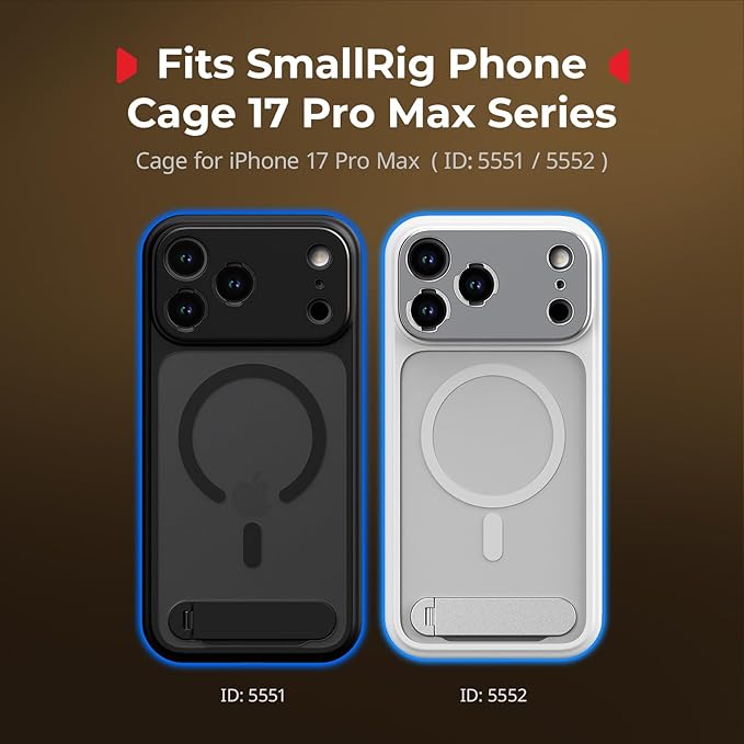 SmallRig FilMov 67mm Magnetic Filter Ring Adapter for Phone Case (SmallRig 17 Pro Max 5551/5552), Compatible with 67mm Magnetic Filter Series (4726/4581/4582/5169/5170)-5548