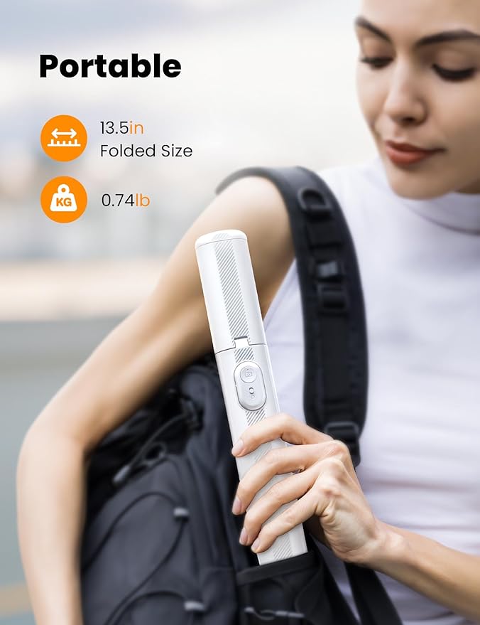 71" Phone Tripod, NT79 Extendable Selfie Stick with 1/4" Camera Mount for Cell Phone＆Camera, Phone Tripod Stand Holder with Remote Compatible with iPhone Android, Camera (White)