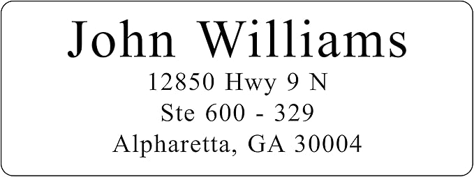 Personalized White Address Labels for Wedding or Business – Custom Return Address Stickers for Envelopes, Mailing & Shipping Packages – Bulk Business Mailing Labels by PrettySweetParty (Serif Font)