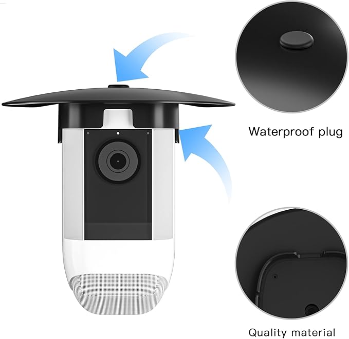 Sun Rain Shade Cover Compatible only with Spotlight Camera Pro（1-Pack，Black）