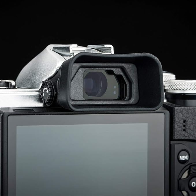 JJC Camera Eyecup Eyepiece Viewfinder for Olympus OM System OM-5 OM-D E-M5 Mark III II & OM-D E-M10 Mark III II Camera, Soft Silicone Eye Cup Replaces Olympus EP-16 EP-15