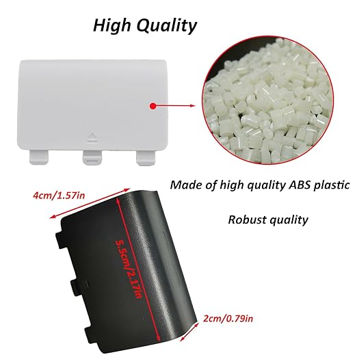 4 Pcs Battery Back Cover for Xbox One/One S/One X Controller[NOT for Xbox Series X/S],Battery Back Shell Covers,Replacement Battery Cover Door Compatible with Xbox One(Black&White)