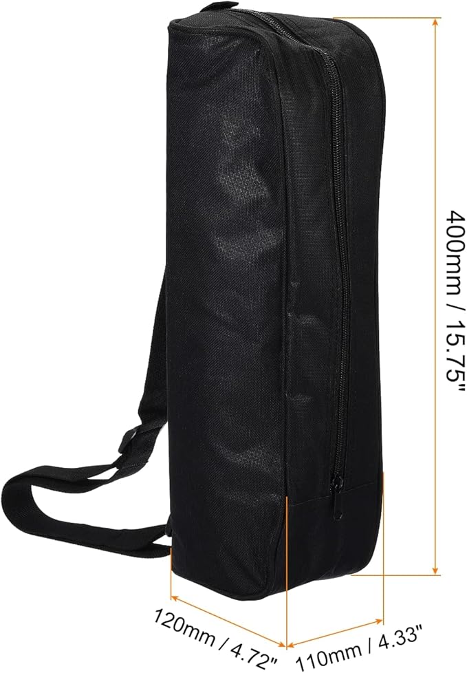 PATIKIL 16" x 4" x 5" Long Tripod Carrying Case Bag, Nylon Padded Carry Bag with Shoulder Strap for Camera Tripods Monopod Light Stand Microphone, Black
