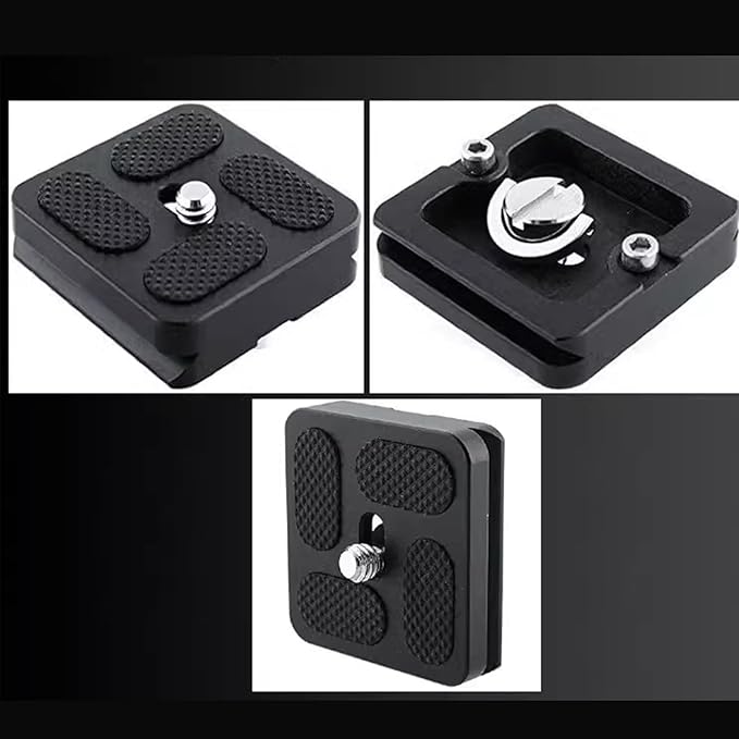 Quick Release Plate PU40 Tripod Mount with 1 / 4inch Screws D-Rings Screw for DSLR Cameras Ball Head Camera Release Plate