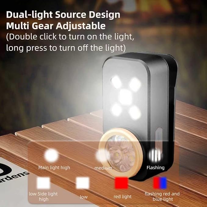 Rechargeable EDC Flashlight, Mini LED Flashights, 500 Lumens Portable Clip EDC Light, Pocket Flashlights, Magnetic Small Keychain Flashlight for Signaling, Camping, Emergency (Black)
