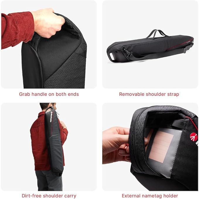 Manfrotto Pro Light Tripod Bag 69, Padded Carrying Case for Tripods up to 69cm/27.2", Reinforced Protection, Shoulder Strap, Dual Handles, for Photo and Video Equipment, Professional Studio and Travel