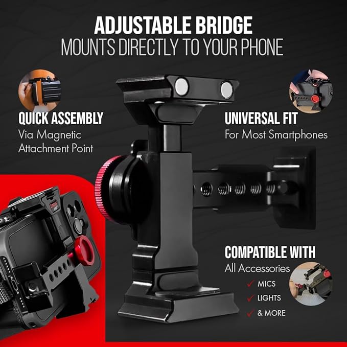 Zacuto Director’s Rig | Smartphone Video Rig with Smart Z Finder, Director’s Grip, Accessory Rail, Bridge, Diopters & Anti-Fog Shields | Filmmaking & Content Creator Accessories for Mobile Phones