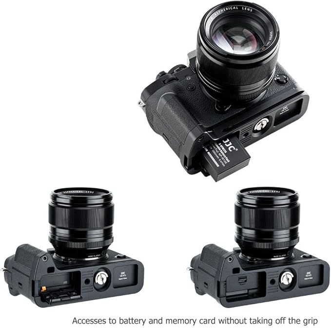 JJC Metal Hand Grip L Bracket Holder for Fujifilm Fuji X-T3 XT3 X-T2 XT2 Camera, Arca Swiss Type Quick Release Plate, Replaces Fujifilm MHG-XT3 MHG-XT2 Handgrip (Not Compatible with X-T4 XT4)