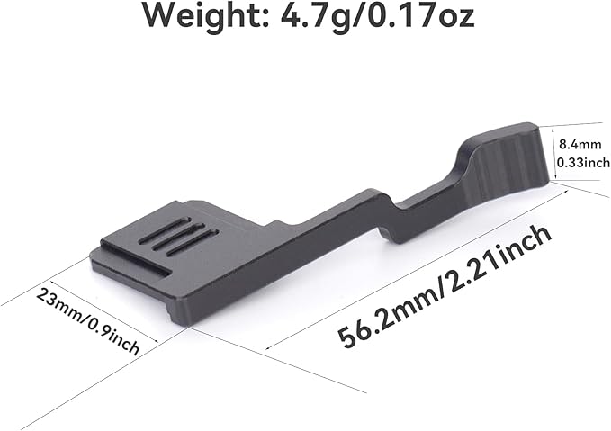 Metal Thumbs Up Grip for Canon EOS R50V Hot Shoe Mount Finger Support Grip, Aluminium Alloy Thumb Up Rest Hand Grip Compatible with Canon EOS R50V Camera Accessories (Black)