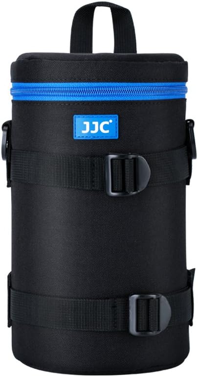 JJC Deluxe Lens Case Pouch Bag for Canon EF 100-400mm f4.5-5.6L IS USM/EF 70-200mm f2.8L, RF 600mm f11 IS STM, Nikon AF 80-200mm f2.8D/AF-S 70-200mm f/2.8G & More Lenses Below 4.3" x 8.8"(D x L)