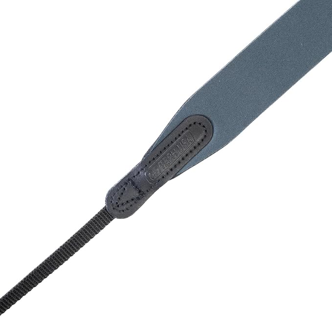 OP/TECH USA E-Z Comfort Neoprene Neck Strap - Lightweight, Padded, Adjustable Strap for DSLR, Mirrorless & Binoculars (Charcoal) - Made in USA