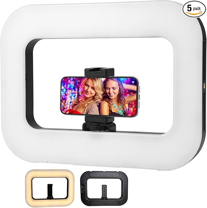 Portable Ring Light,Handheld Selfie Light Kit,LED Phone Video Stabilizer Light with 8000mAh Battery for iPhone Light Video Recording,Camera Video, YouTube, TikTok,Makeup Lights
