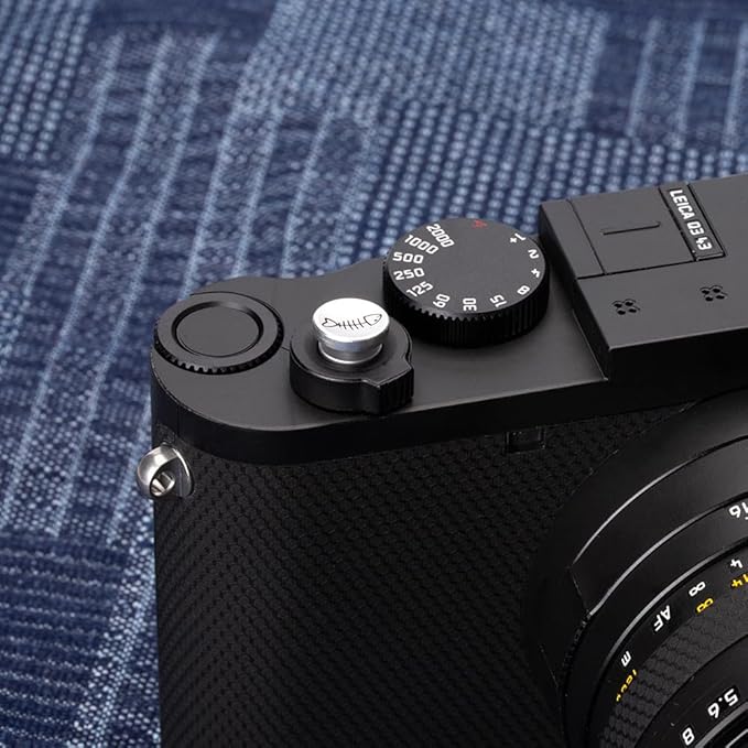 Camera Shutter Button Compatible with FUJIFILM X-T5 X-T4 X-T20 X-T30 X-T200 X-PRO2 ，,Soft Release Button for laica M9 (Fish Bone)