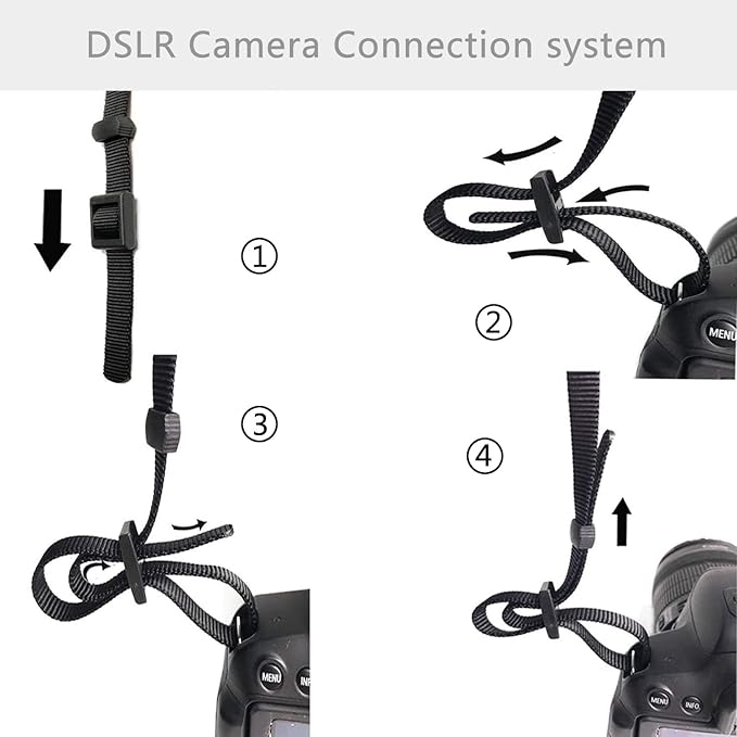 Washable Soft Neoprene Camera Neck Strap (Black)